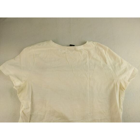 Womens Eddie Bauer T Shirt Embroidered Flowering Vine White Size L - Picture 6 of 12